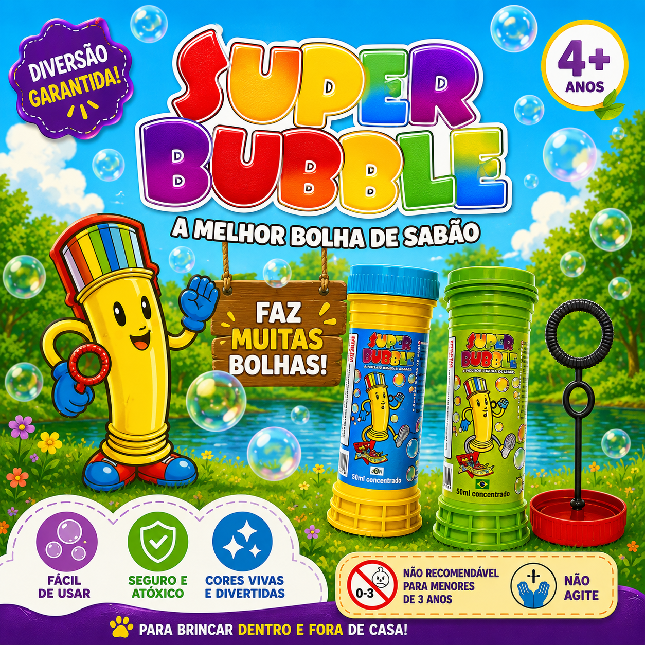 Bolinhas de sabão matoys c/ 12 unidades